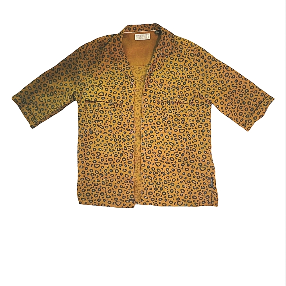 Leopard print button up Shirt
